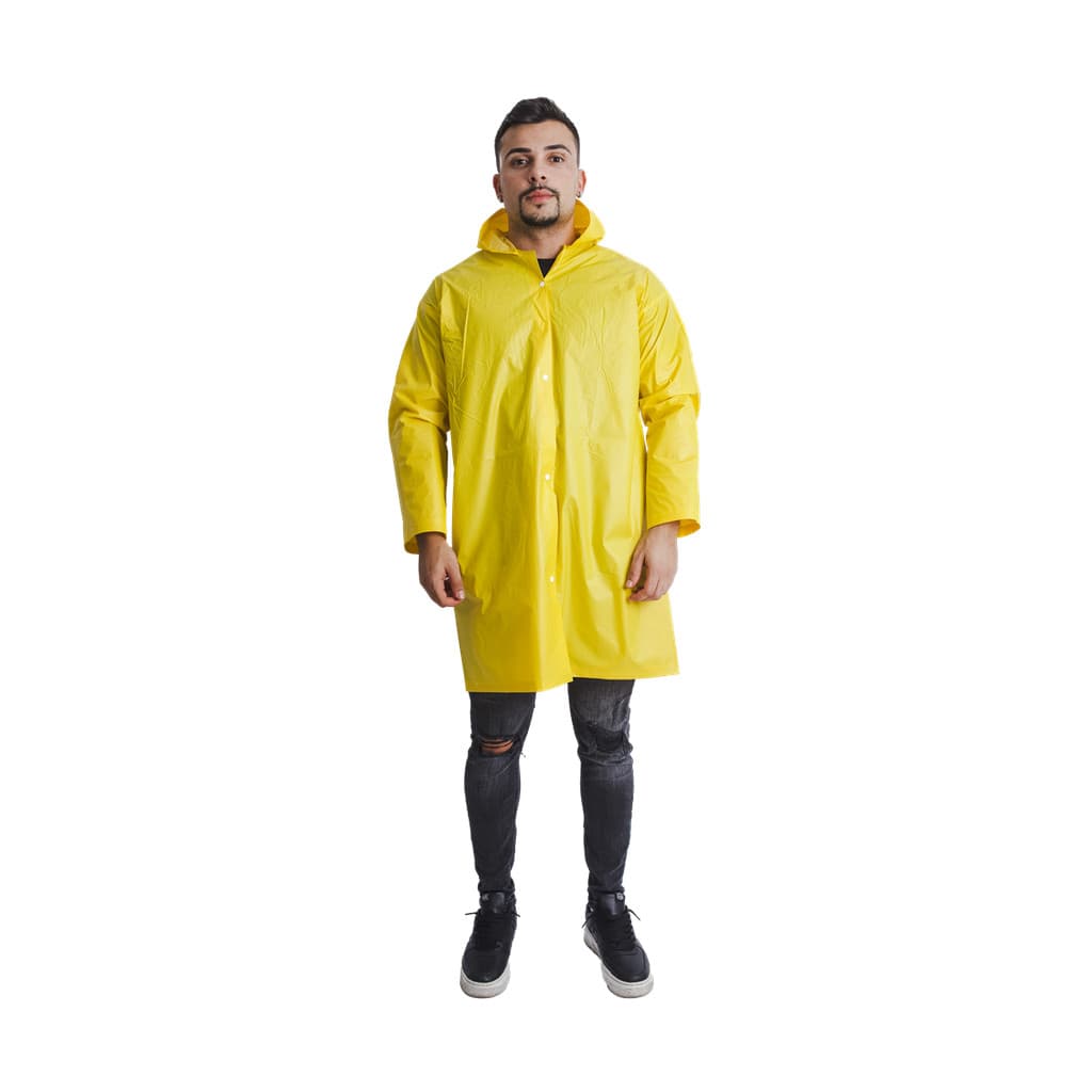 Capa Chuva PVC Impermeável Resistente Leve Com Capuz POP