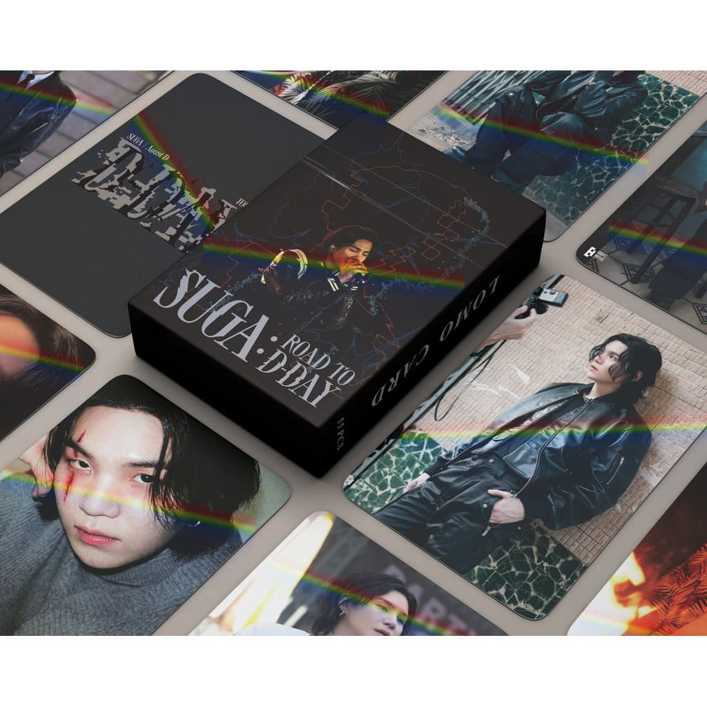 55pcs/box BTS Agust D SUGA Photocards Road To-Day Laser LOMO Cartão Postal Coleção