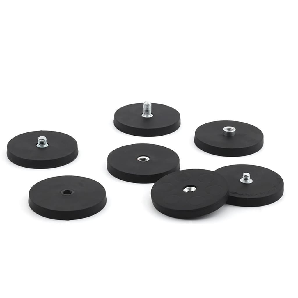 FEICHAO Forte Ímã Magnético De Montagem De Base Redonda Revestida De Borracha 1/4 M4 M5 M6 Para GoPro 11 Suporte Do Telefone Da Barra De Luz Teto Carro