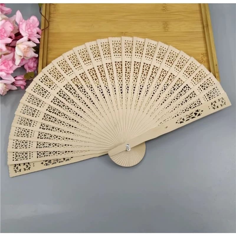 Leque de Madeira Oriental Lembrancinhas para Casamaneto