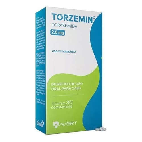 Torzemin 2mg Avert 30 Comp Diuretico para Cachorro