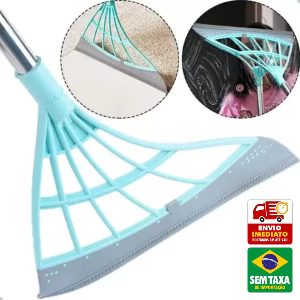 Vassoura Mágica Rodo de Silicone Tira Pelo Limpeza 1,20m Cleantech CT0042