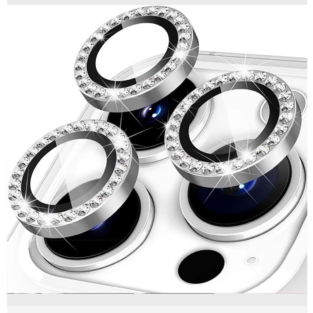 Kit Película Lente De Câmera Brilho Diamante Compatível Com iphone 11 12 13 14 15 16 Pro Max