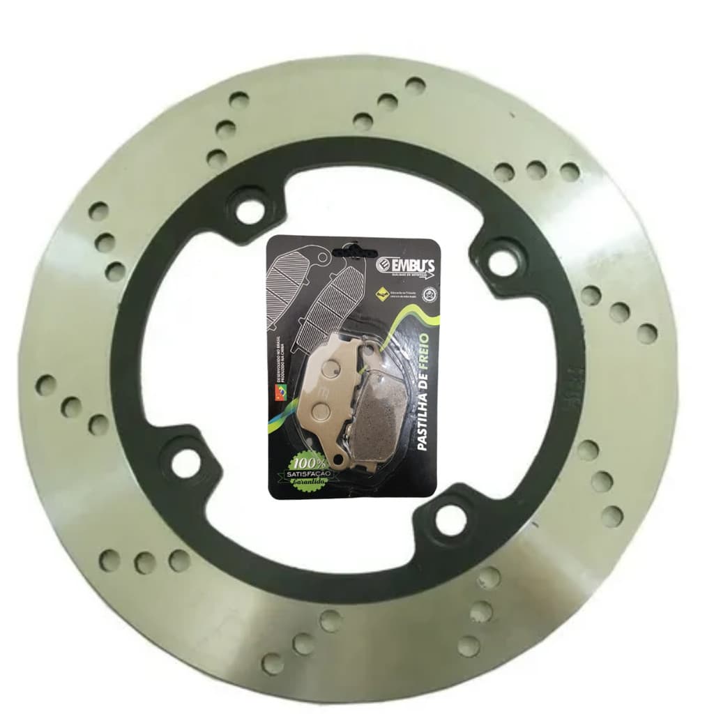PASTILHA + DISCO DE FREIO TRAS CB 300R COM ABS
