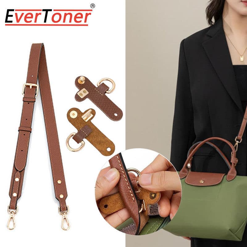 EverToner Pulseira De Couro PU Para Longchamp , Bolsa Pequena , Acessórios De Transformação , Alça De Ombro Sem Perfuraç