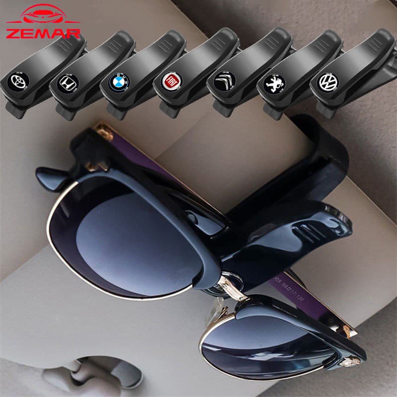 Clip Multifuncional De Óculos De Sol Para Carros Porta Com Logotipo De Carro Corolla Cross Golf Mk4 Mk7 MK3 Fit Civic g10 g9 City Hrv Renegade Comp Uno Toro 500 Bravo Punto Palio 206 208 207 307 308 ZOE Clio Fluence Duster Megane c4 c5 c3 Aircross e-c4 DS