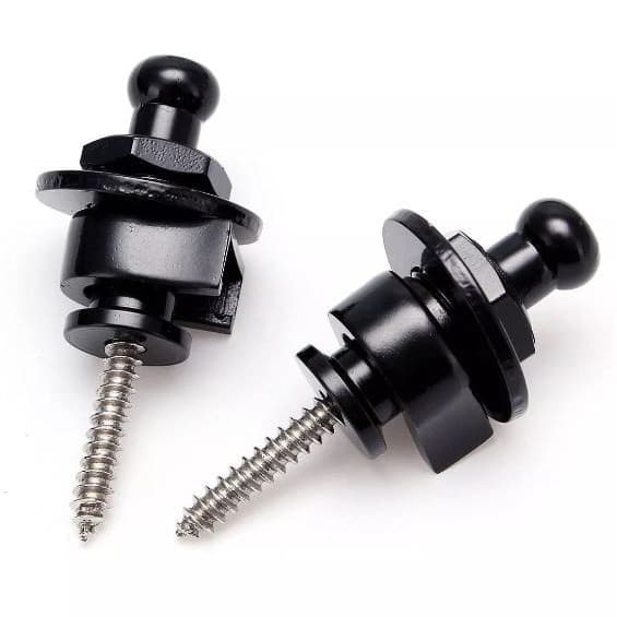 Trava de correia straplock strap lock anti queda para guitarra violão baixo preto o par