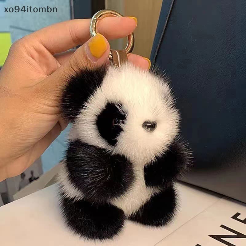 itens Pequeno Panda Pelúcia Mulheres Bolsa Enfeites Bonito Imitação Mink Carro Chaveiro ite