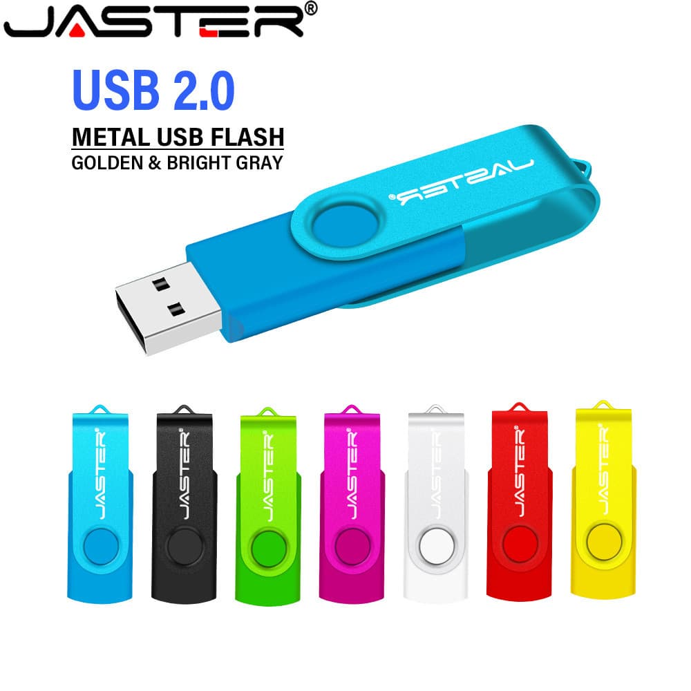 Unidades Flash USB JASTER Metal Atacadista 32GB 16GB Personalização Colorida À Prova D'água De Polegar Personalizadas 64