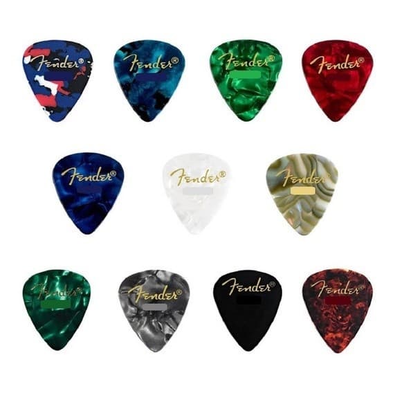 Kit 4 Palhetas Fender Violão Ou Guitarra 0.46 0.58 0.71 0.96 Mm