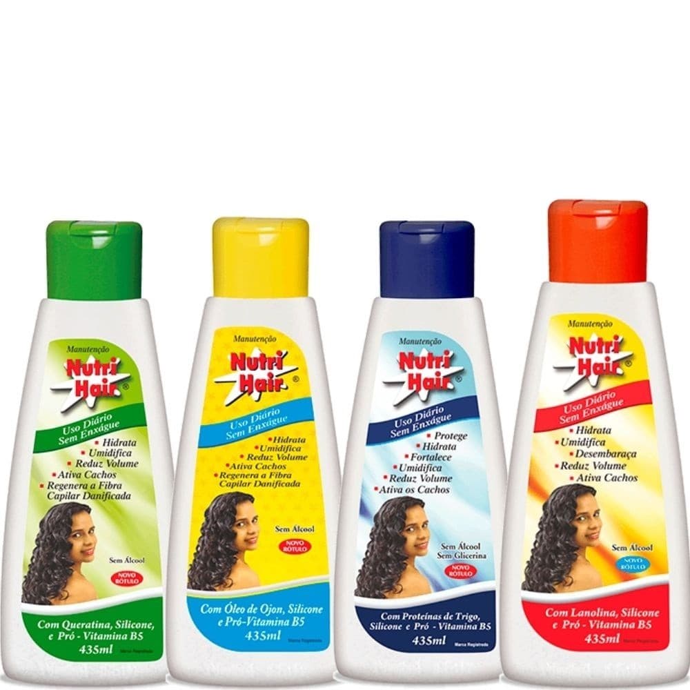 Nutri Hair Manutenção - Ativador de Cachos 435ml - Tradicional, Proteínas, Regeneradora e Manutenção