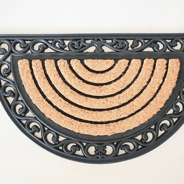 Capacho Antiderrapante Fibra De Coco Arco Irís 45x75cm - Kacyumara Arco íris