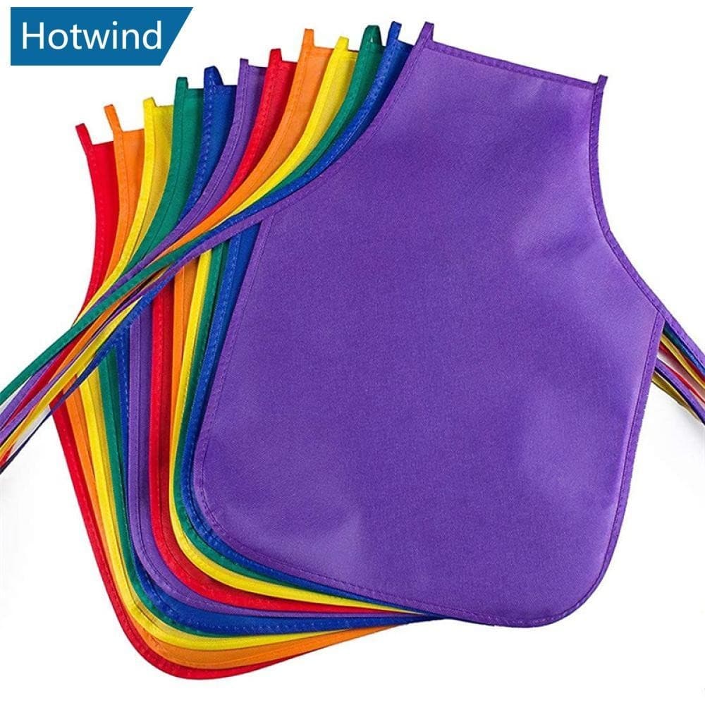 HW Avental Unisexo Colorido Para Crianças Não Tecido Plano Pintura De Infantil D4T4