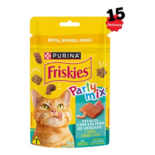 Petisco P/ Gato Friskies Camar‹o, Salm‹o, Atum Purina 15x40g
