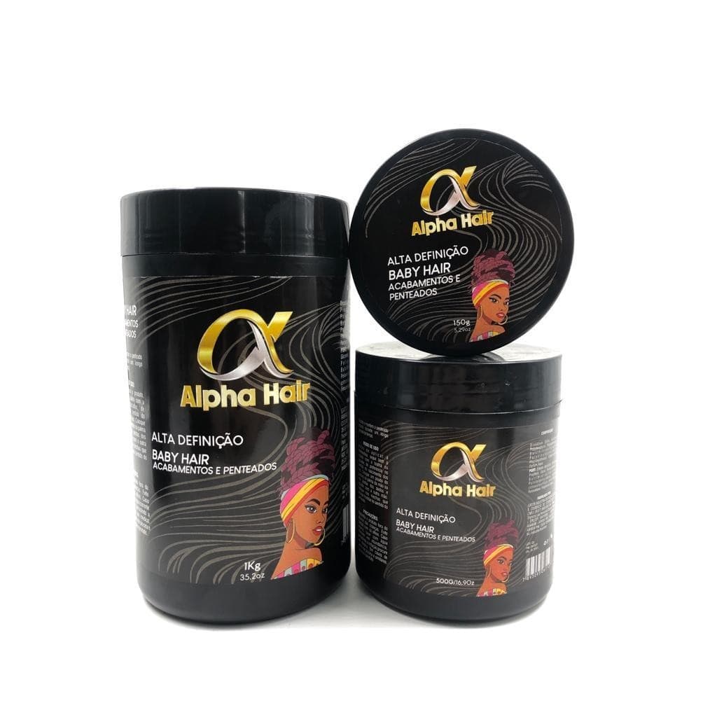 Modeladora Alpha Hair – 1kg, 500g ou 150g, Ideal para Acabamentos e Penteados com Excelente Fixação