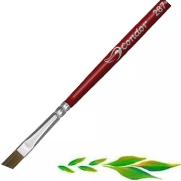 Pincel Artístico Chanfrado Cabo Longo Ref 287-8 Condor