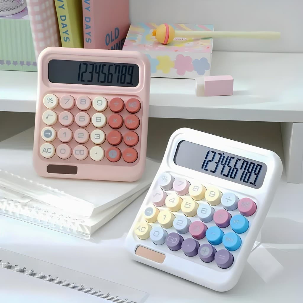 Calculadora Retangular 12 Dígitos Botões Coloridos Opapro OPA-J011