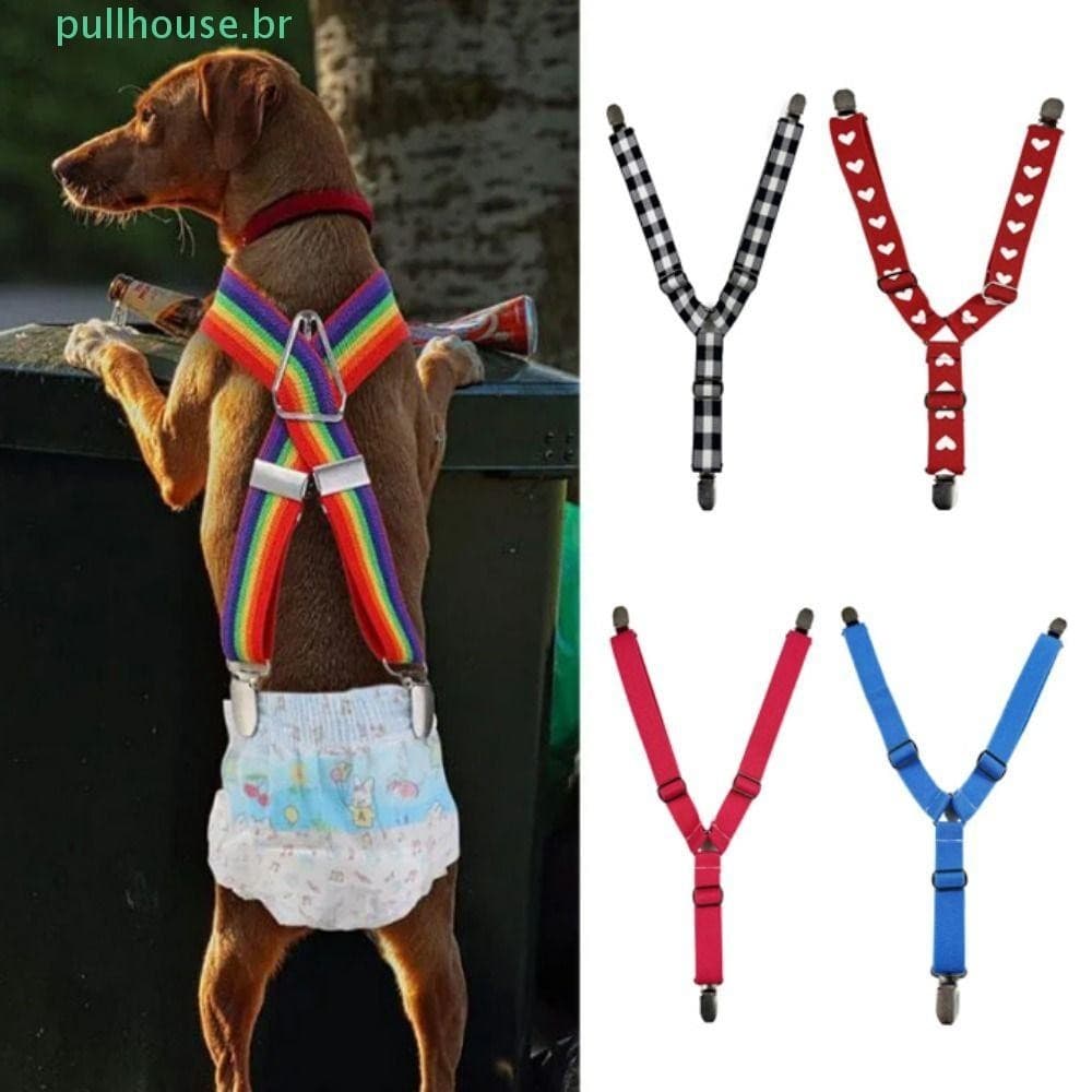 Alça Anti-Queda Com Suspensório Para Cães PULLHOUSE , Clipe De Calças Fisiológicas Animais De Estimação De Poliéster Col