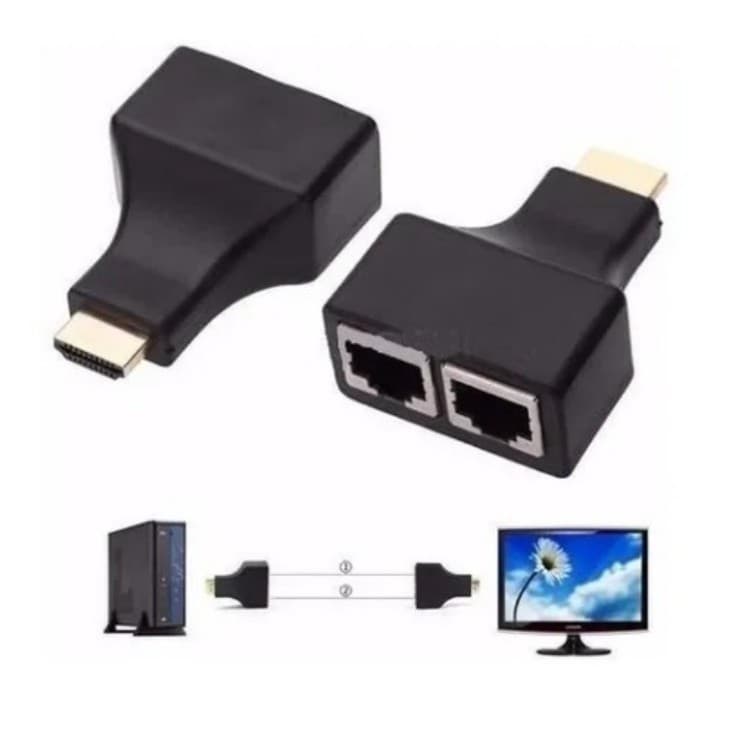 Repetidor Extensor HDMI com Alcance de 30 Metros Via Rede RJ45 marisastore