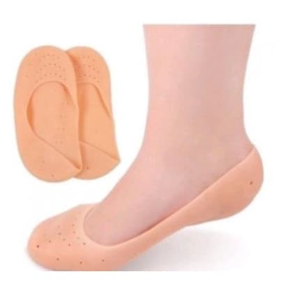 Meia Silicone Hidratante Pé Calcanhar Antiderrapante Aumento pes Protetor Silicone Pe Sapato Par de Meia Palmilha ga-021