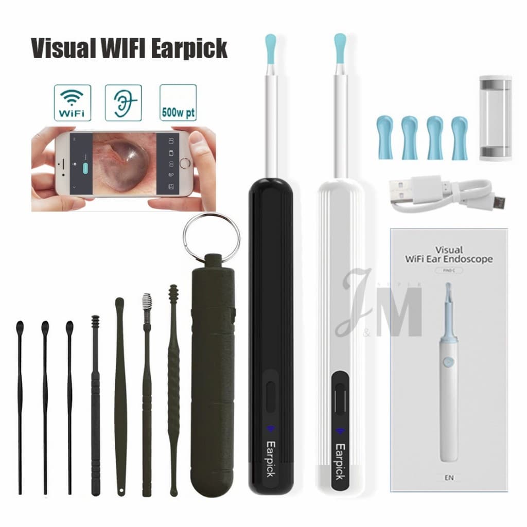 Limpador De Ouvido Visual Inteligente Sem Fio Otoscópio Ferramenta De Remoção De Cera Com Câmera