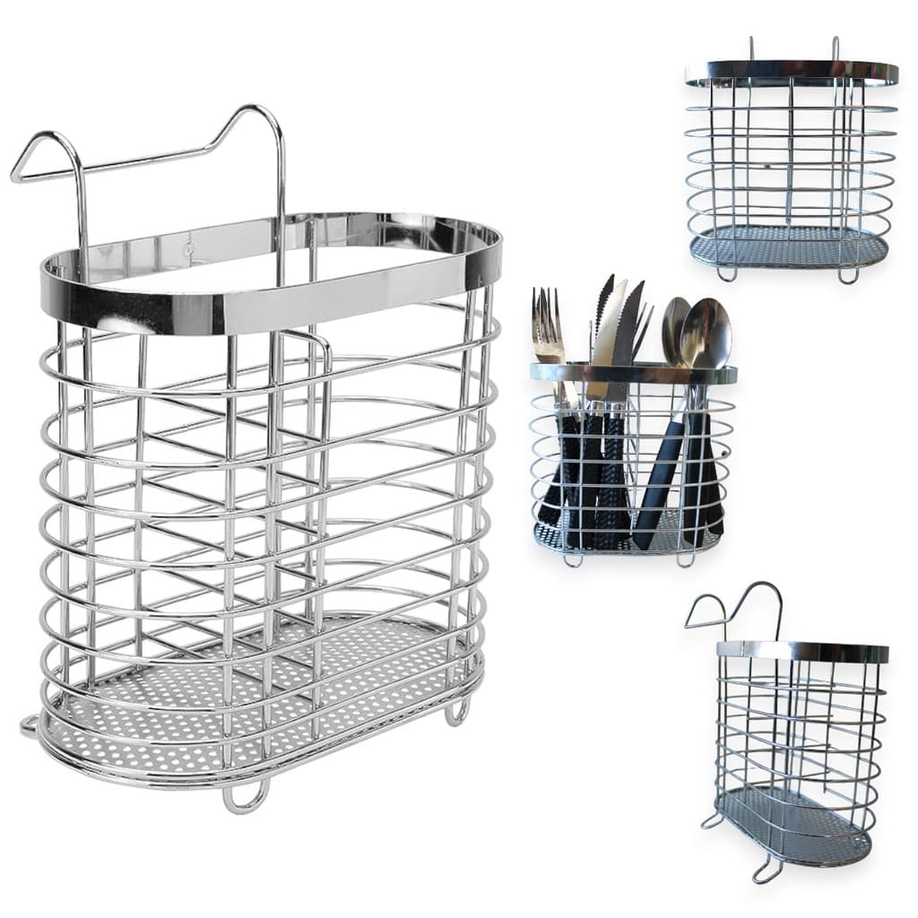 Escorredor Porta Talher Inox Com Alça Encaixável Resistente Praticidade na Sua Cozinha