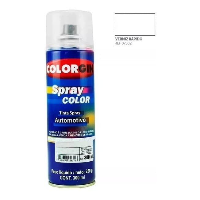SPRAY COLOR VERNIZ RAPIDO C/300ML  LAZZURIL