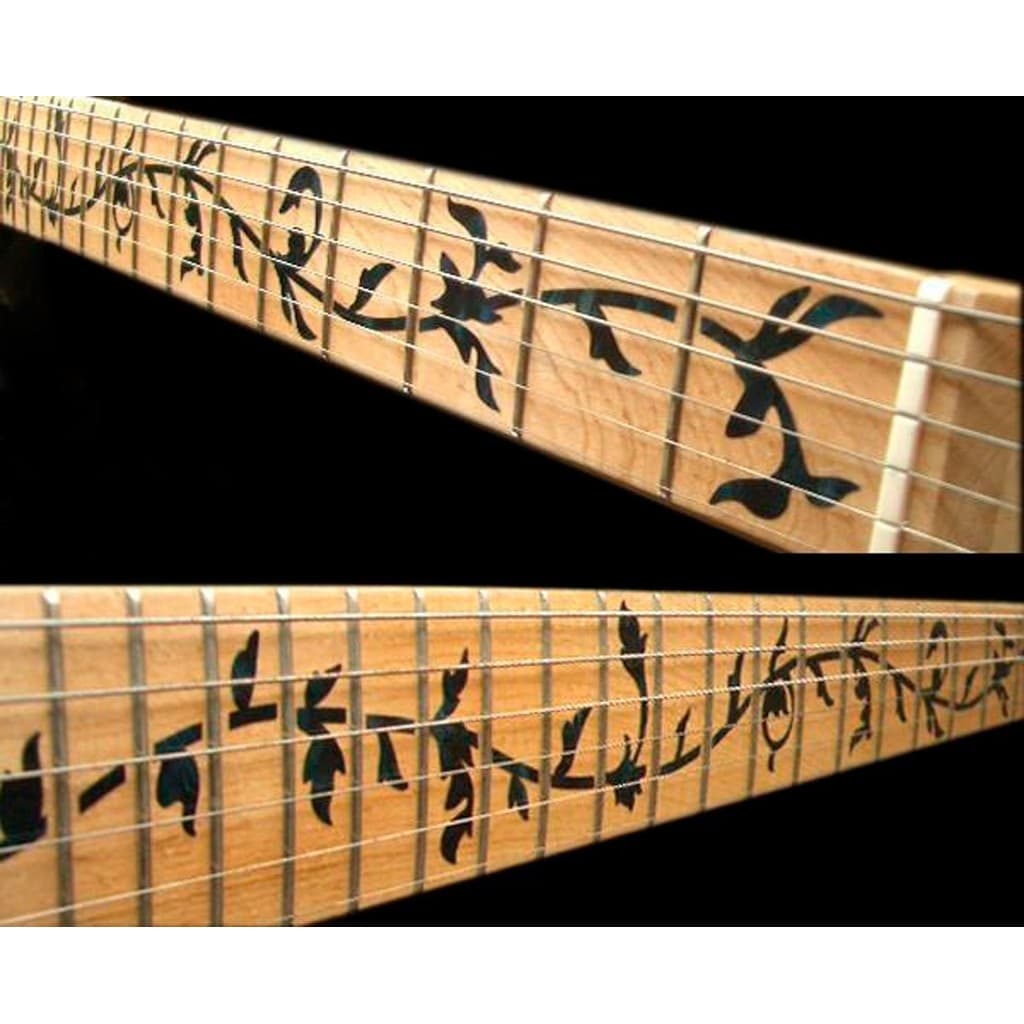 Adesivo Marcador De Escala Steve Vai Floral Preto Guitarra