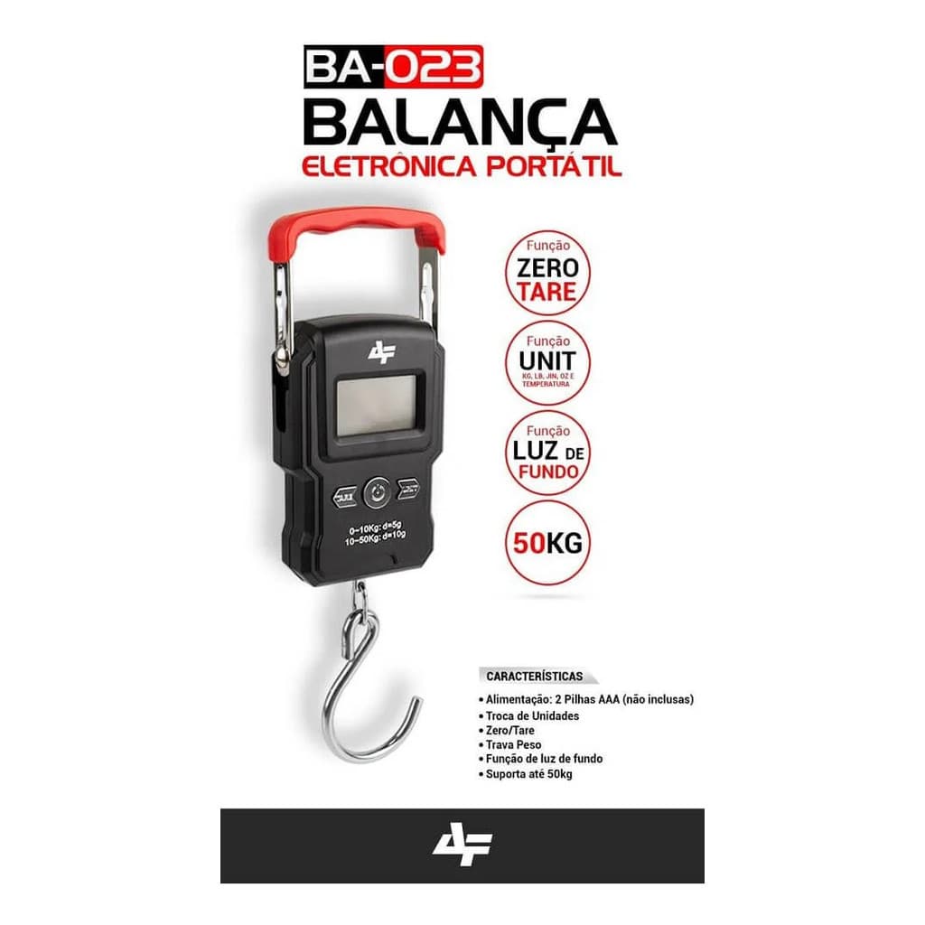 Balança Digital Portátil De Mão Gancho Até 50kg Trava Mala Alta qualidade e durabilidade