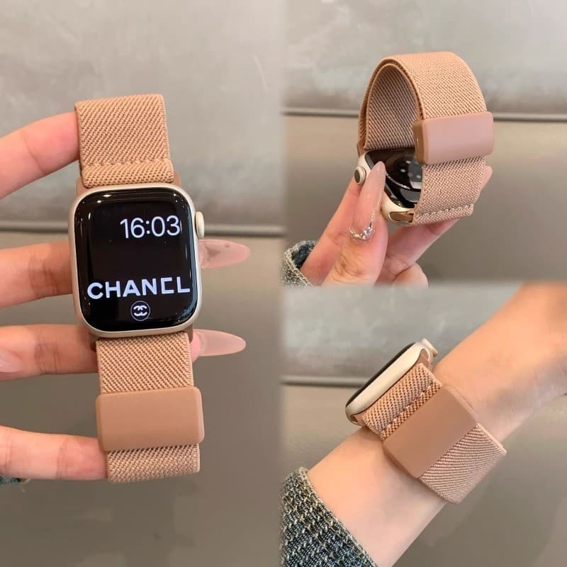 Loop Magnético Para Apple Watch Band 40mm 44mm 42mm 46mm 45mm 49mm 41mm 38mm Scrunchie Pulseira De Náilon iwatch 10 Ultr