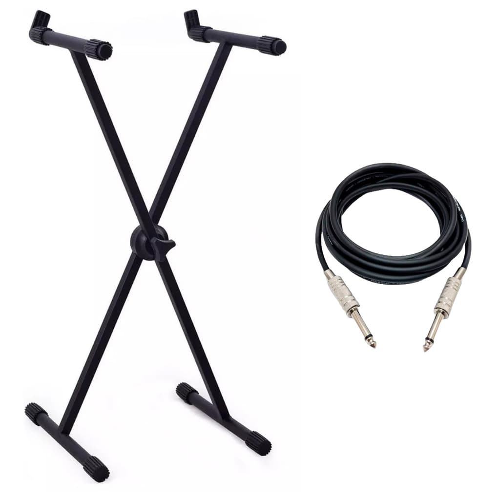 Suporte Teclado IBOX X 10  Musical Yamaha Casio Roland Ibox X10 Em X REFORÇAO COM CABO