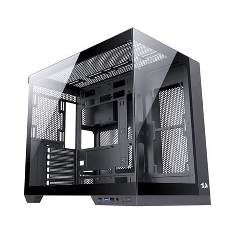 Gabinete Gamer Redragon Wideload Pro, Mid Tower, Vidro Temperado, ATX, Black, Sem Fan, CA-604B-PRO