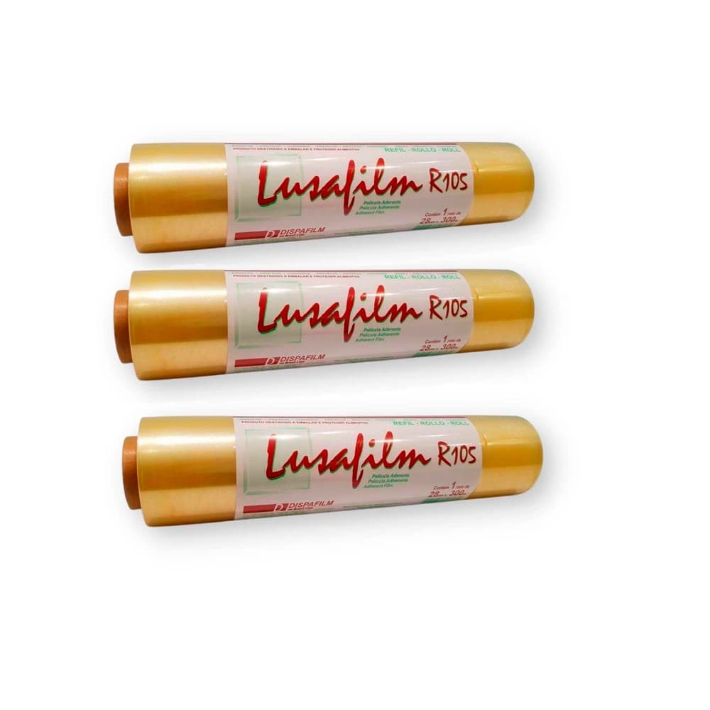 3 Rolos de Plástico Filme Pvc rolofacil 28cm X 300 metros