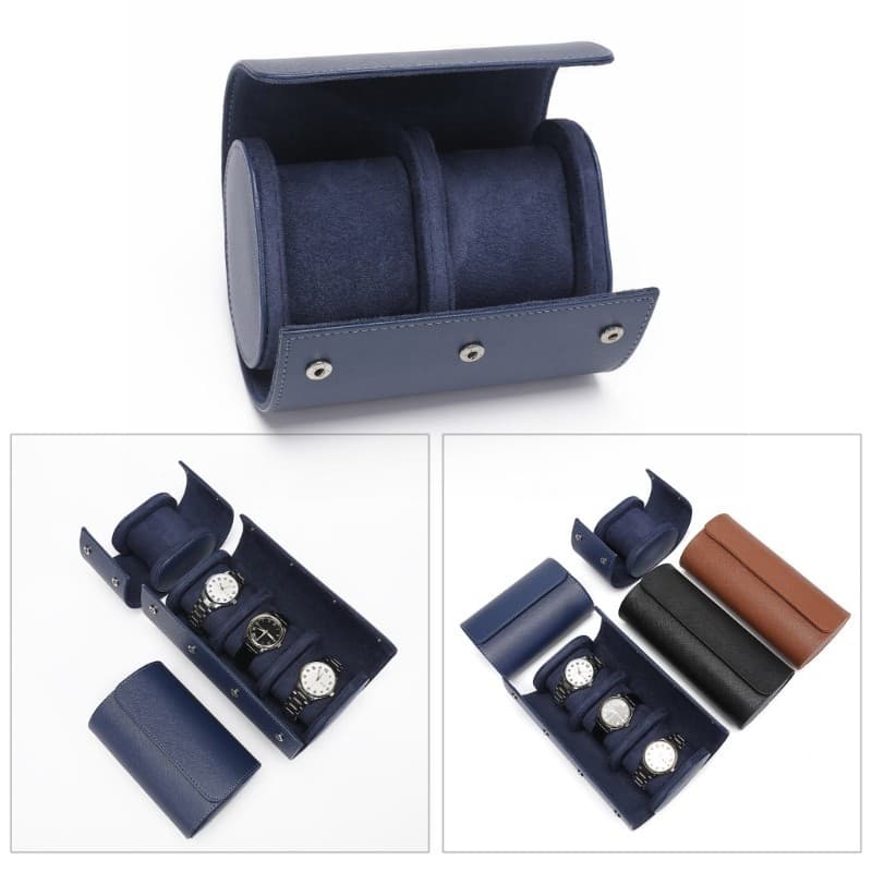 ARIN Caixa De Armazenamento De Relógio Vintage 1 2 3 Slots De Negócios De Viagem Couro Chique