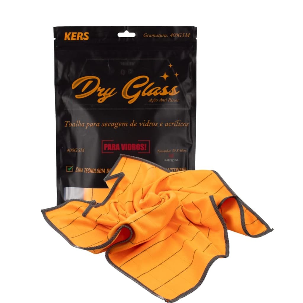 TOALHA PARA LIMPEZA DE VIDROS DRY GLASS 400GSM 50×40 KERS