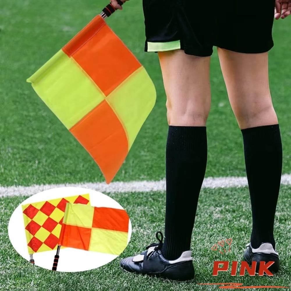 Bandeira De Árbitro PINK1 , Bandeiras De Linha Multicoloridas À Prova D'água , Com Alça De Esponjas Emissão Profissional