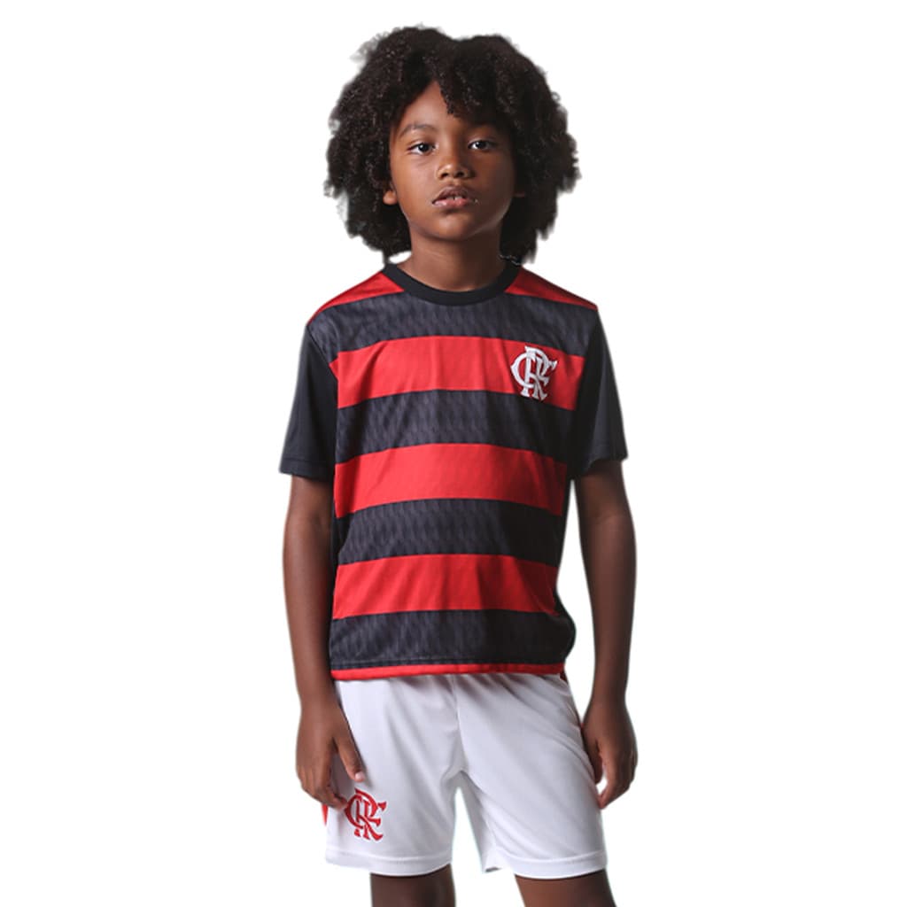 Conjunto Infantil Do Flamengo Camiseta E Shorts Oficial