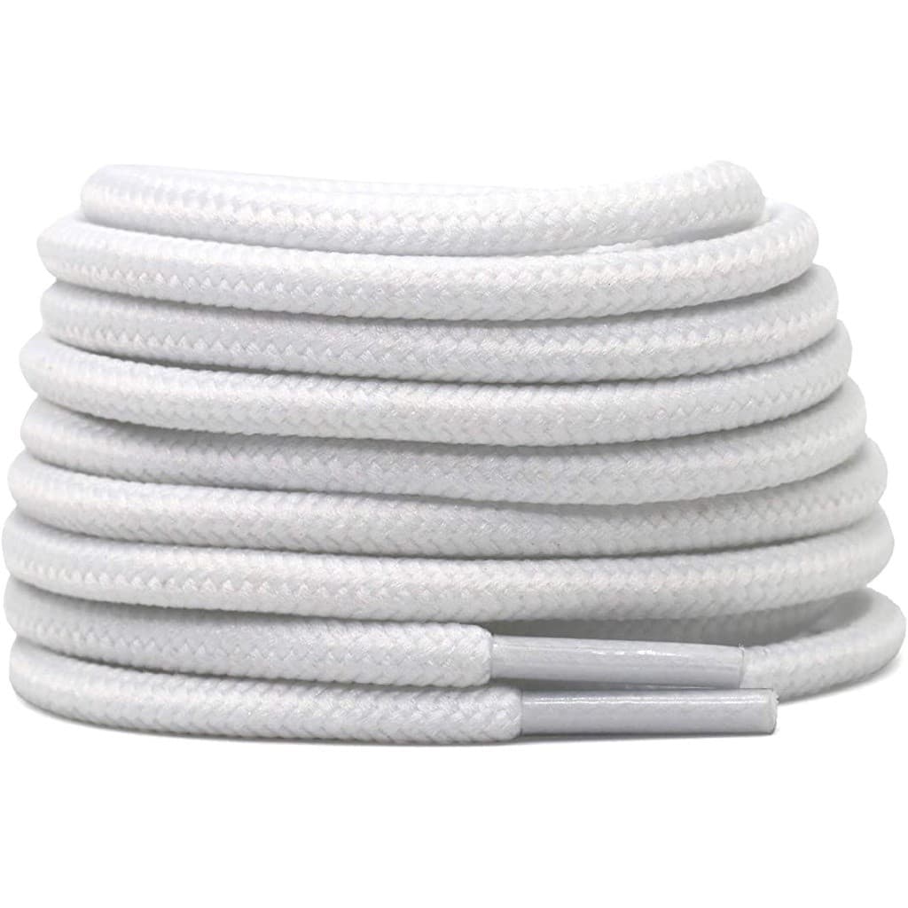 Cadarço Atacador Poliéster Roliço 1 Par - Branco ou Preto 1,20 Cm