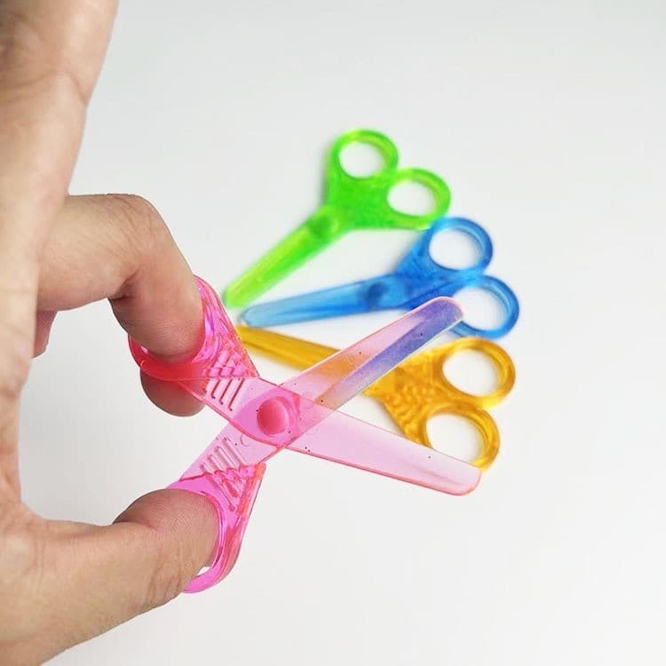 30/10/5 Pçs Plástico Artesanaltesoura Infantil Corte De Papel Tesoura De Segurança Presentes Do Dia Das Crianças