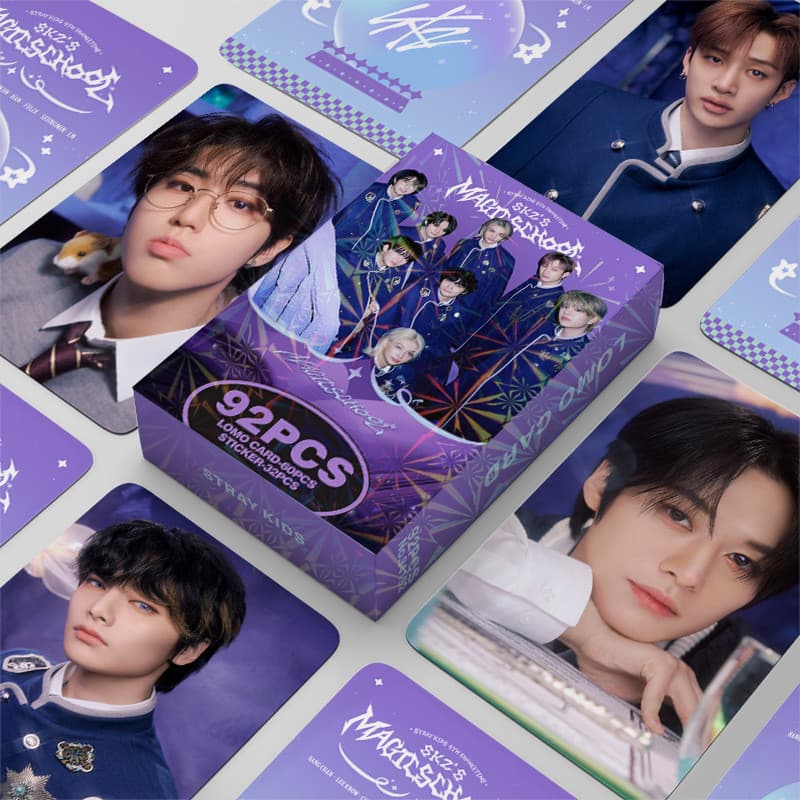 KPOP 92pcs/box STRAYKIDS Cartões Fotográficos SKZ'S MAGIC SCHOOL LOMO Cartão De Coleção De