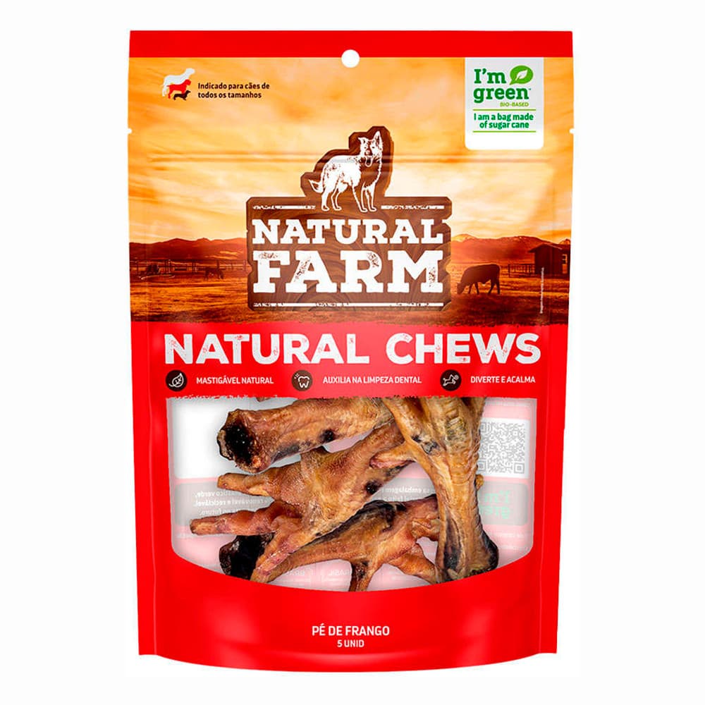 Petisco Natural Farm Pé de Frango Para Cães 5 Unidades