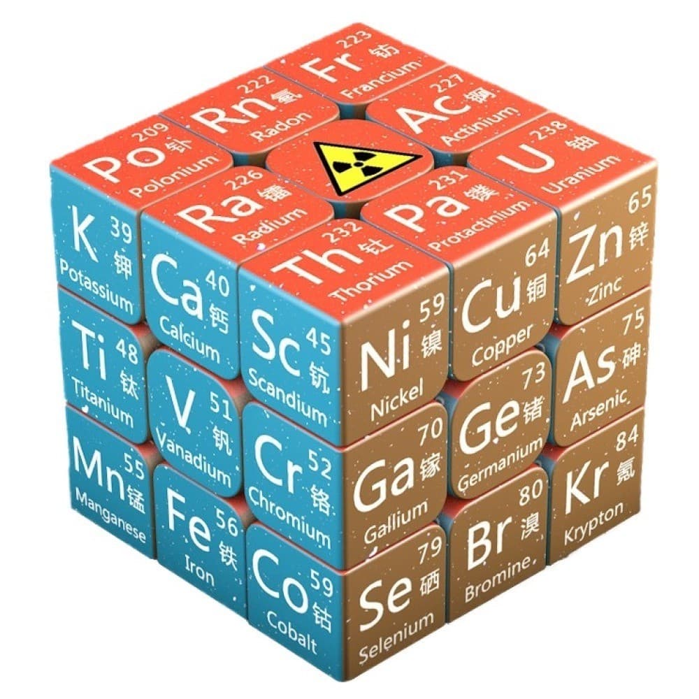 Cubo Mágico 3x3 Tabela Periódica Impressa Sem Adesivo Para Estudantes