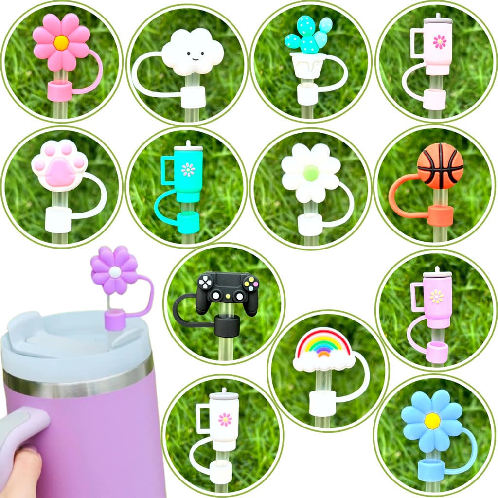 Tampa Para Canudo Copo Térmico Protetora Silicone Reutilizável 10mm