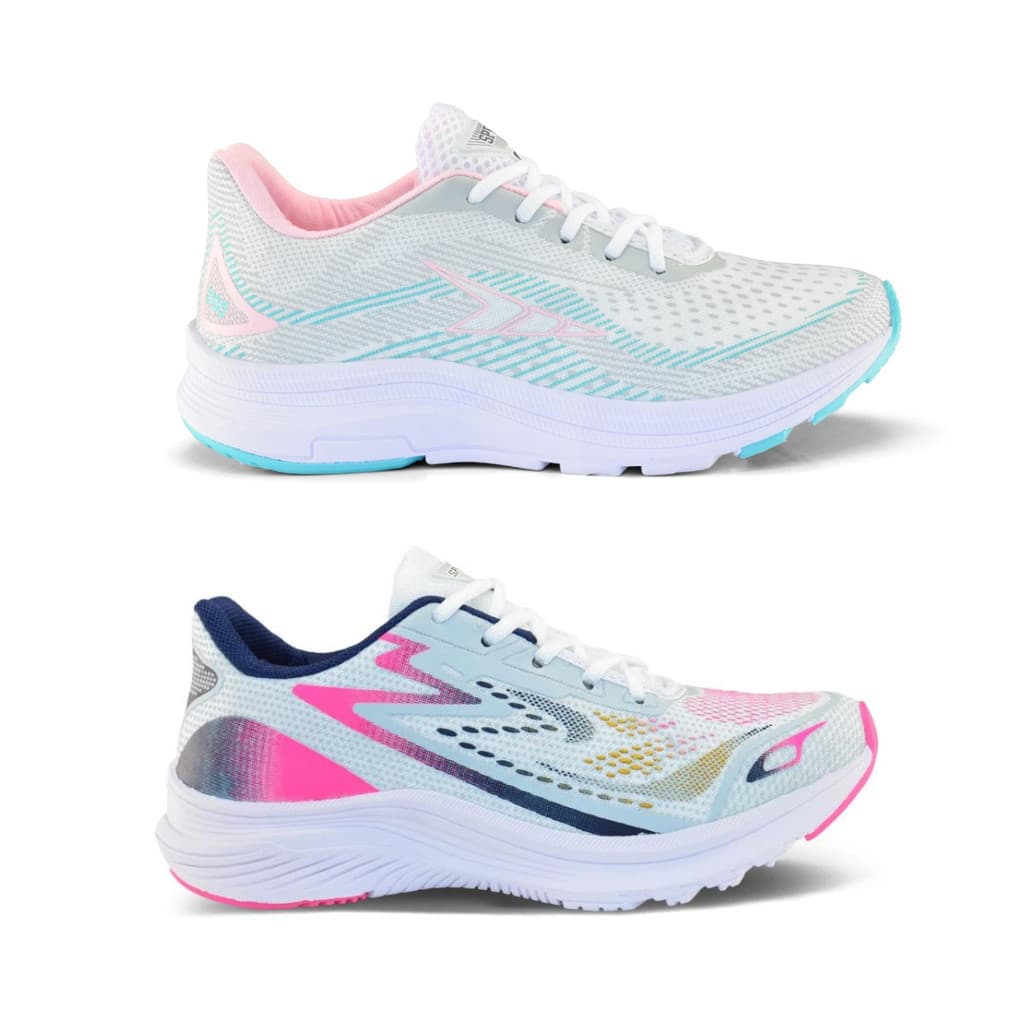 Kit 2 Tênis Esportivos para Academia e Caminhada Confortável com Sola Macia