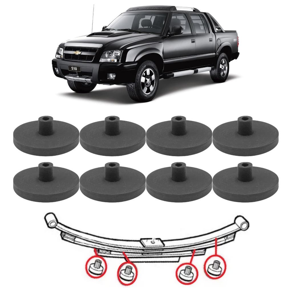 Kit Separador Feixe Molas Isolador De Ruido S10 1995 A 2011