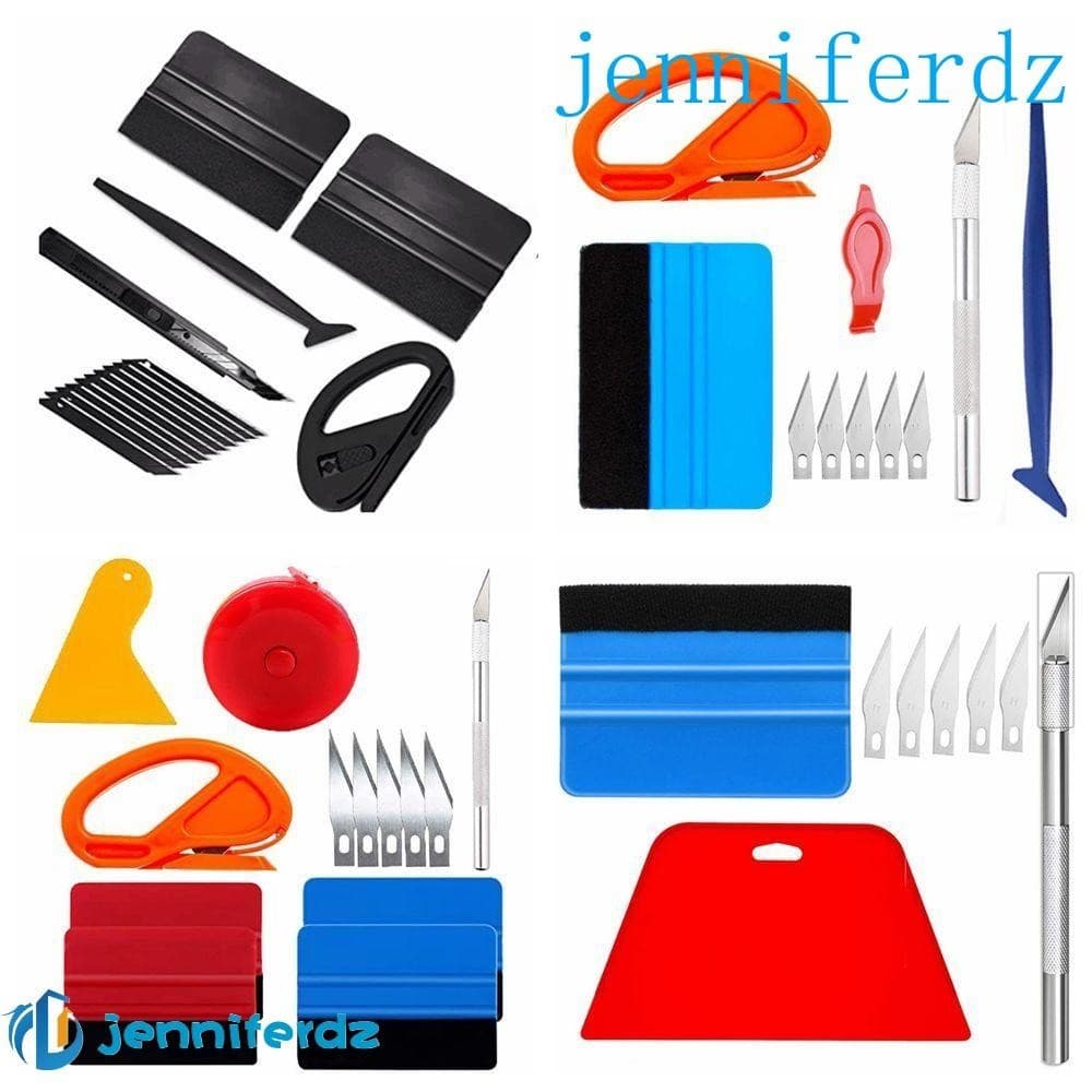 AJENNIFER 8/10/11/13/15pcs Kit De Ferramentas Para Envoltório De Filme De Carro , De Aplicação De Matiz De Janela Duráve