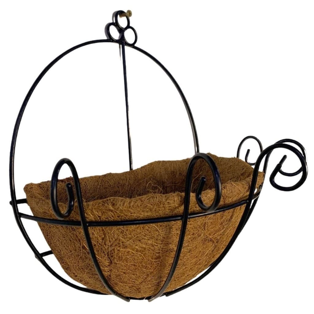 Vaso de Parede de Fibra de Coco 30cm de Plantas Meio Vaso