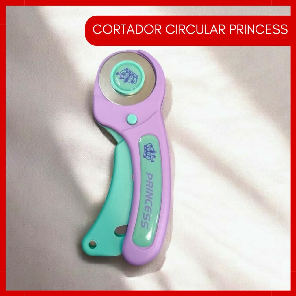 Cortador Circular Tecido Premium Princess Lilás Manual 45mm