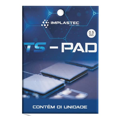 Thermal Pad Alto Desempenho 12,8w/mk 10x10cmx0,5mm Implastec