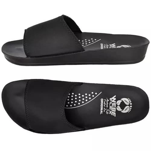 Chinelo Ortopédico Feminino Preto Macio Leve Confortável Para Esporão Fascite Plantar